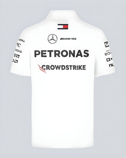 F1 PETRONAS UNISEX WHITE POLO T-SHIRT