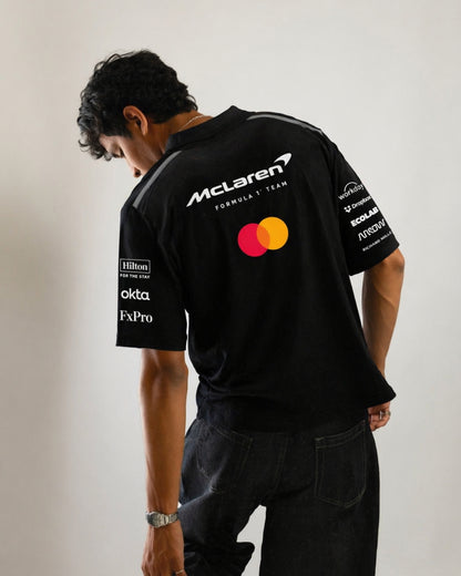 F1 MCLAREN UNISEX BLACK POLO T-SHIRT