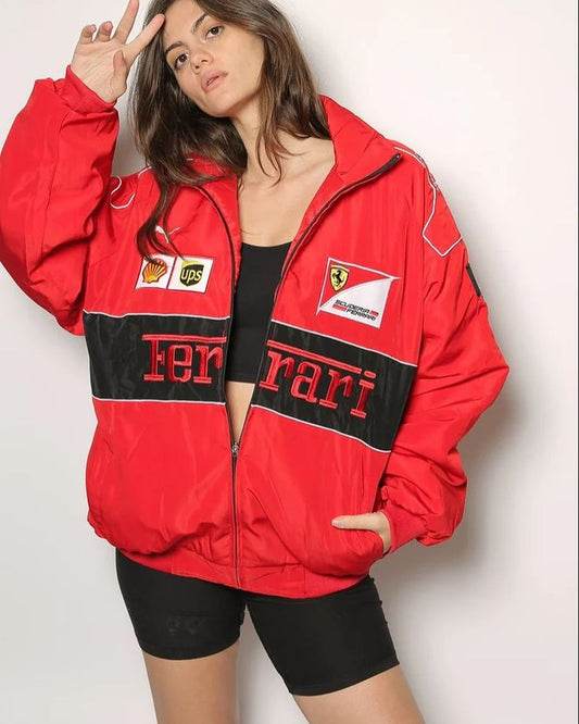 F1 RED FERRARI UNISEX EMBROIDED JACKET
