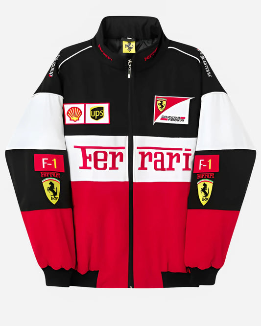 Vintage Ferrari Racing Jacket Tricolor