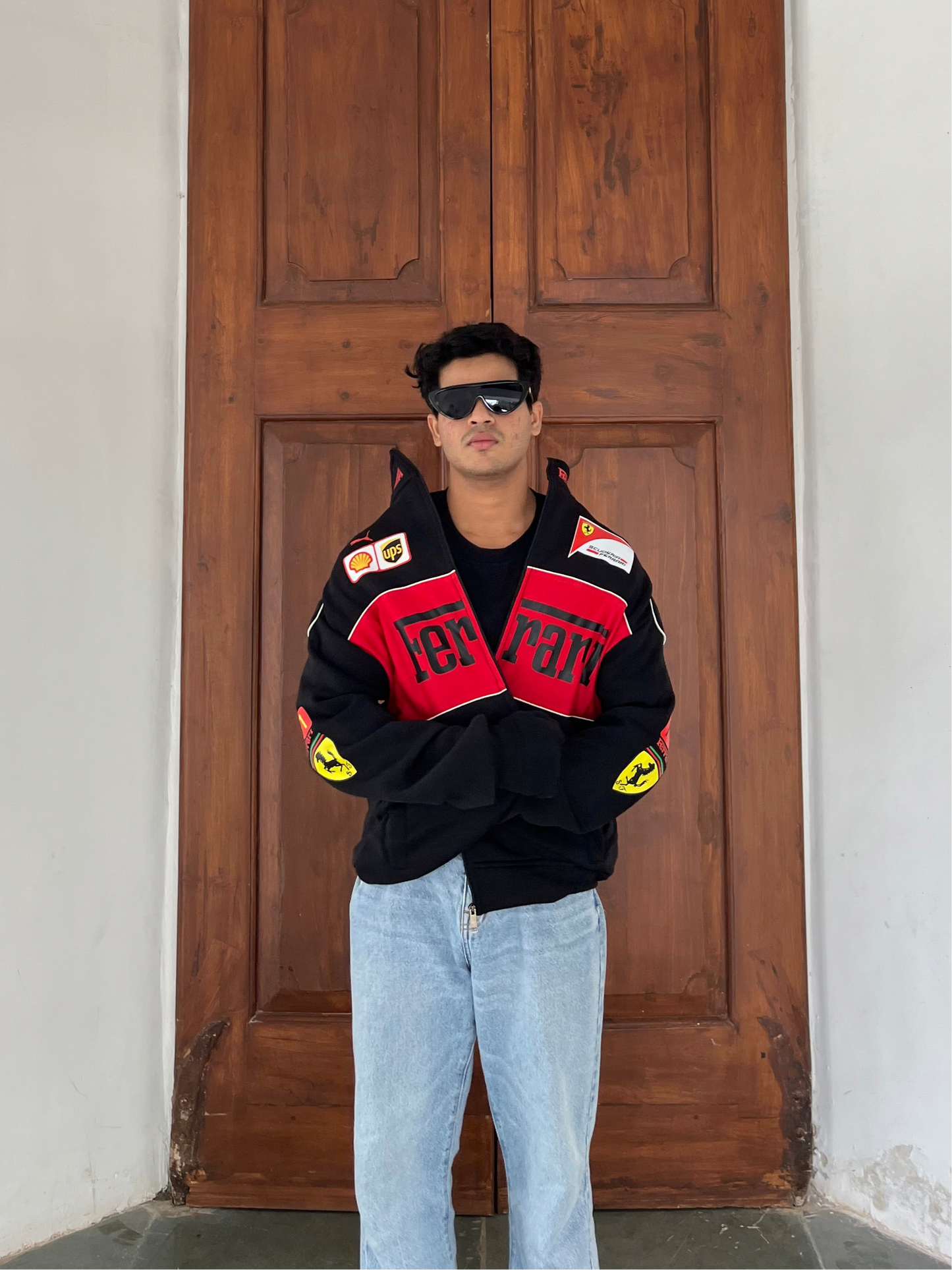 F1 BLACK FERRARI UNISEX RACING JACKET