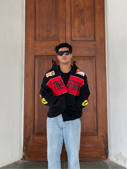 F1 BLACK FERRARI UNISEX RACING JACKET