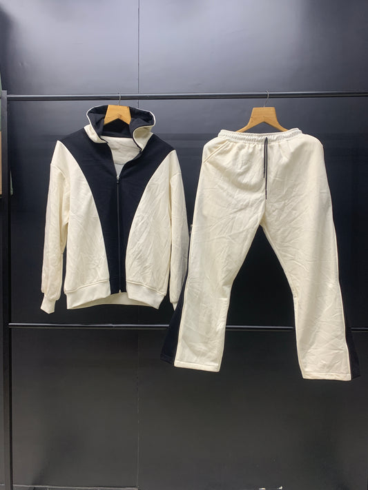 Cream and Beige Color Tracksuit For Mens