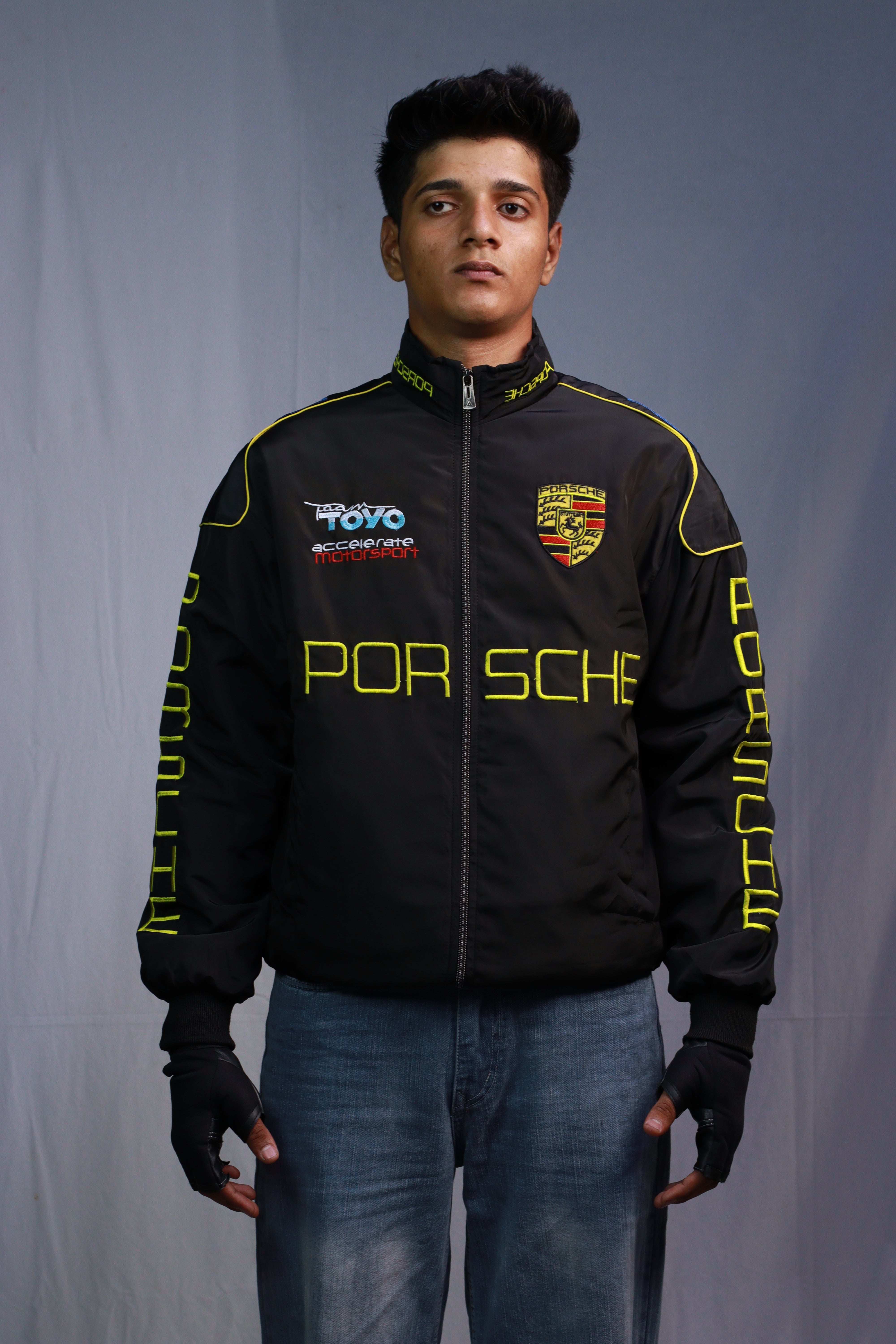 Porsche F1 レーシングジャケット黒　L F1 PORSCHE UNISEX EMBROIDED JACKET – Tracksuit Factory