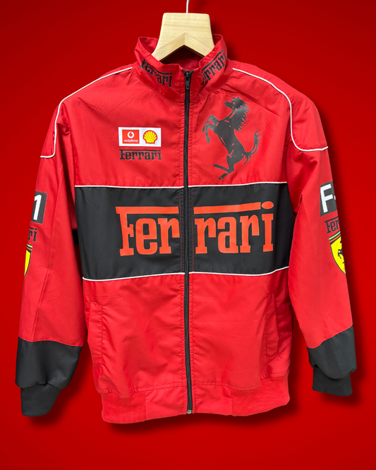 Vintage Racing Jacket l Ferrari Racing Jacket l Red & Black l Riders Jacket l TSF