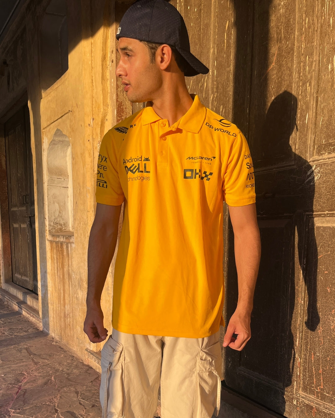 F1 MCLAREN UNISEX YELLOW POLO T-SHIRT
