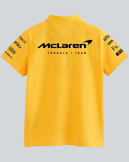 F1 MCLAREN UNISEX YELLOW POLO T-SHIRT