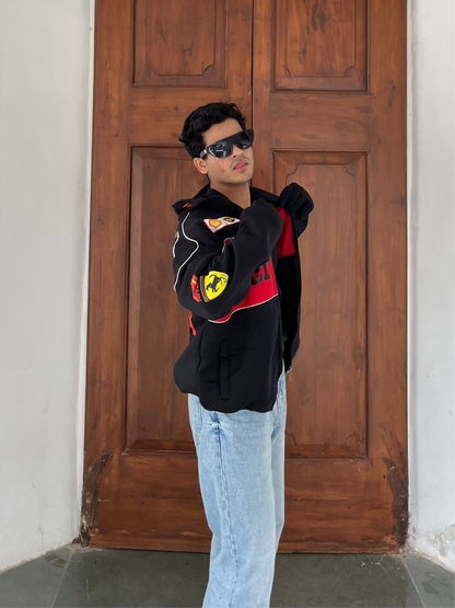 F1 BLACK FERRARI UNISEX RACING JACKET