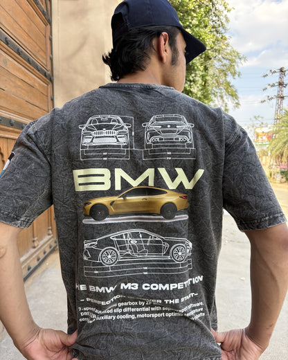 BMW ACID WASH UNISEX T-SHIRT