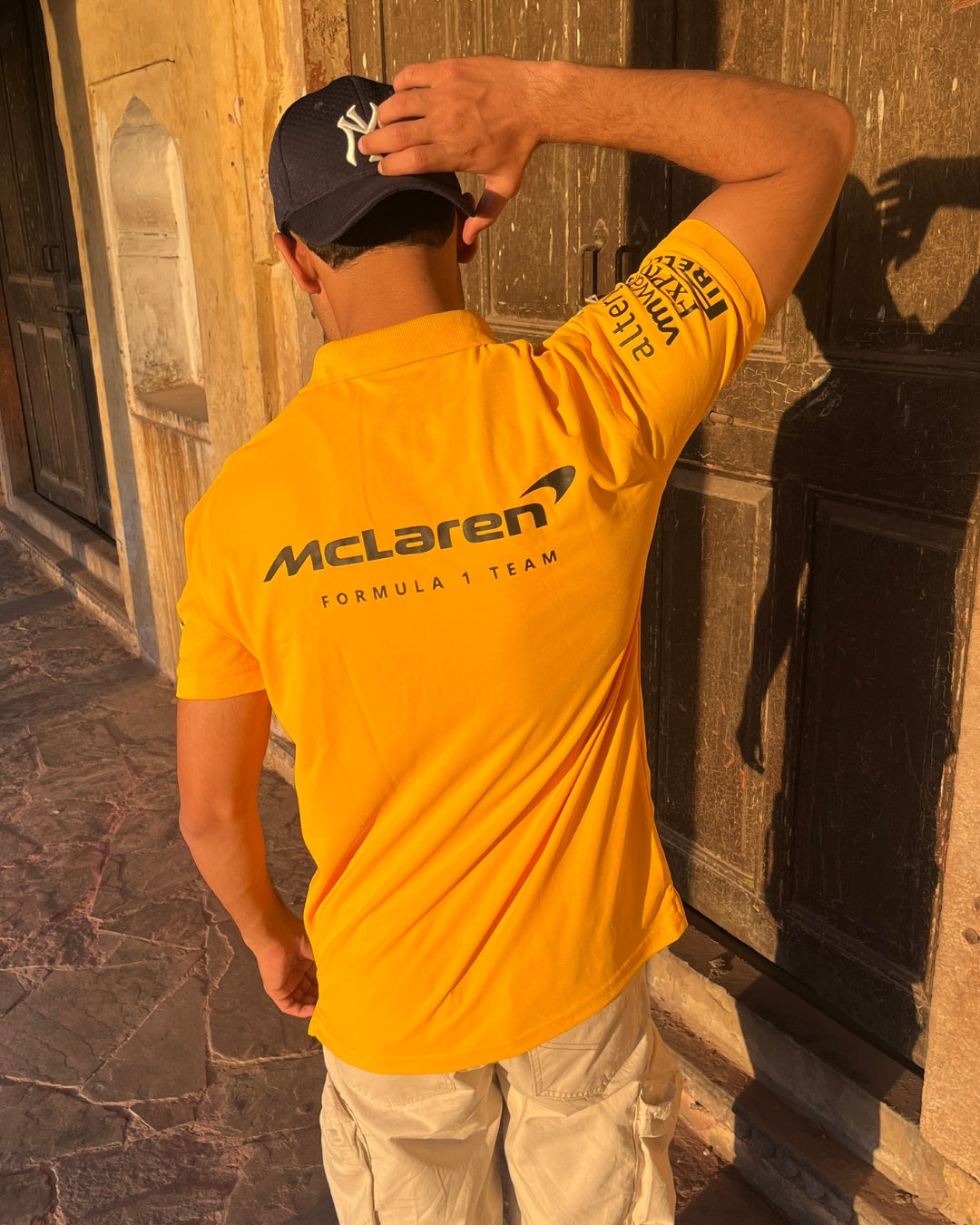 F1 MCLAREN UNISEX YELLOW POLO T-SHIRT