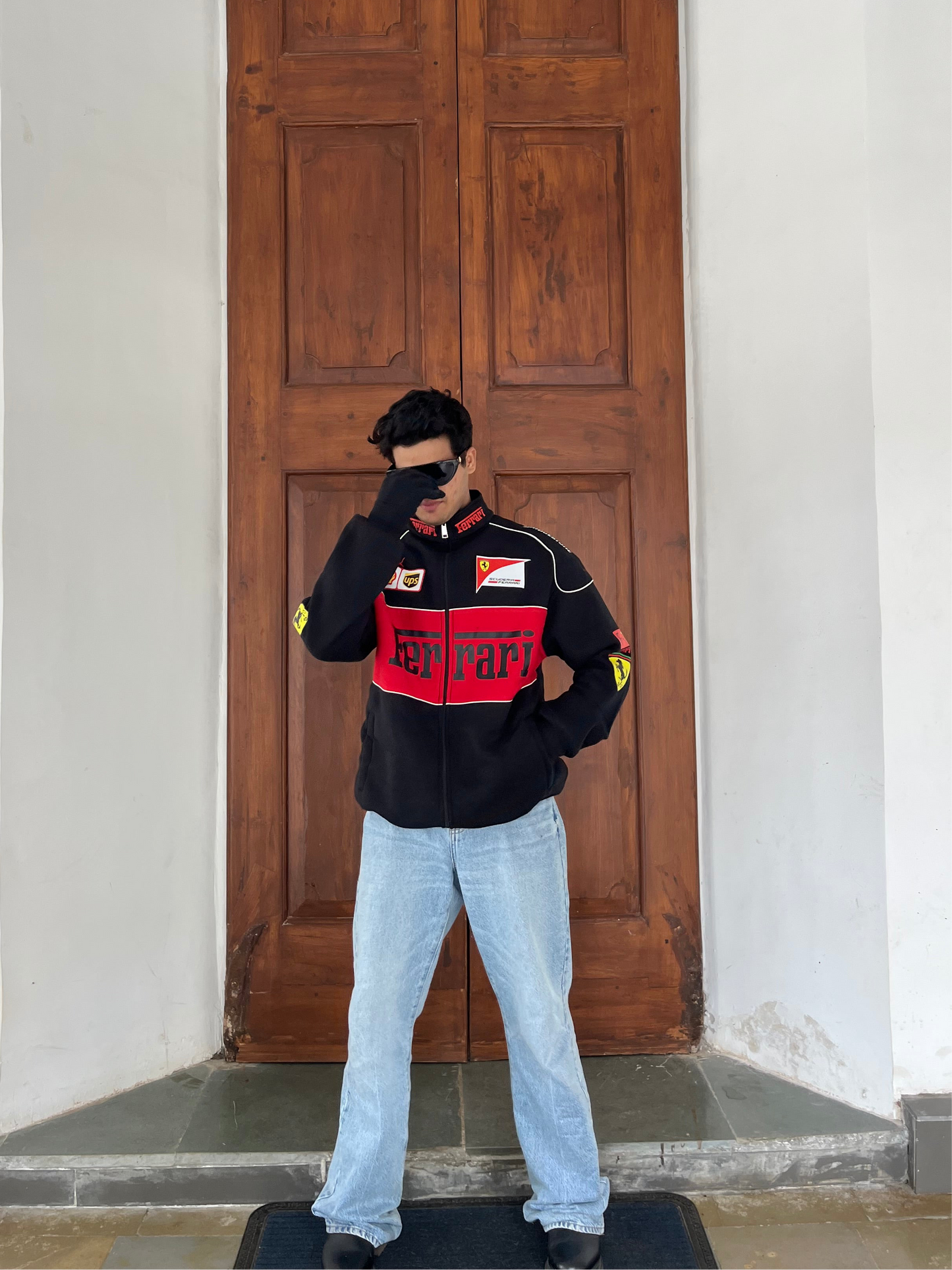 F1 BLACK FERRARI UNISEX RACING JACKET