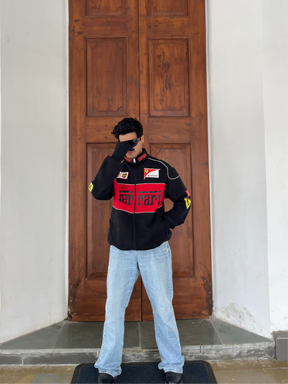 F1 BLACK FERRARI UNISEX RACING JACKET