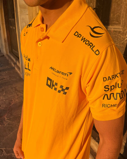 F1 MCLAREN UNISEX YELLOW POLO T-SHIRT