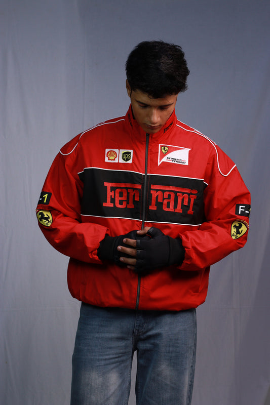 F1 RED FERRARI UNISEX EMBROIDED JACKET