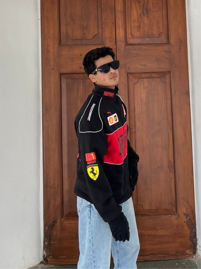 F1 BLACK FERRARI UNISEX RACING JACKET
