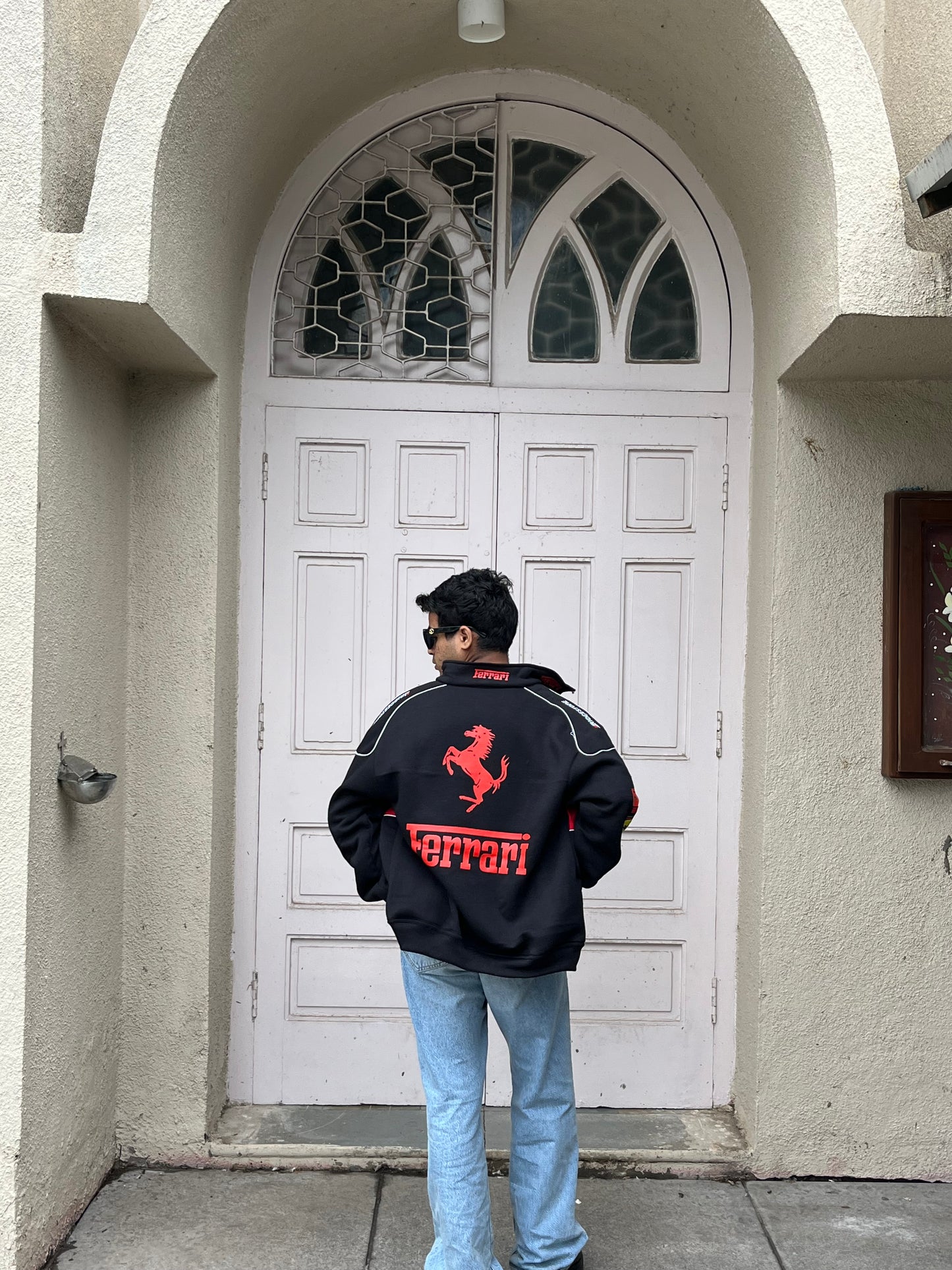 F1 BLACK FERRARI UNISEX RACING JACKET