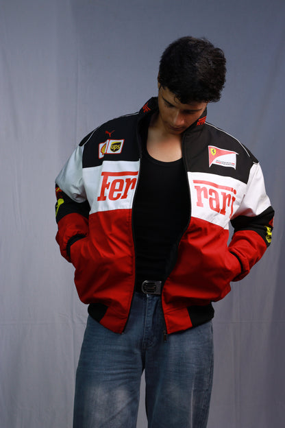F1 FERRARI TRIO PUFFER PRINTED UNISEX JACKET
