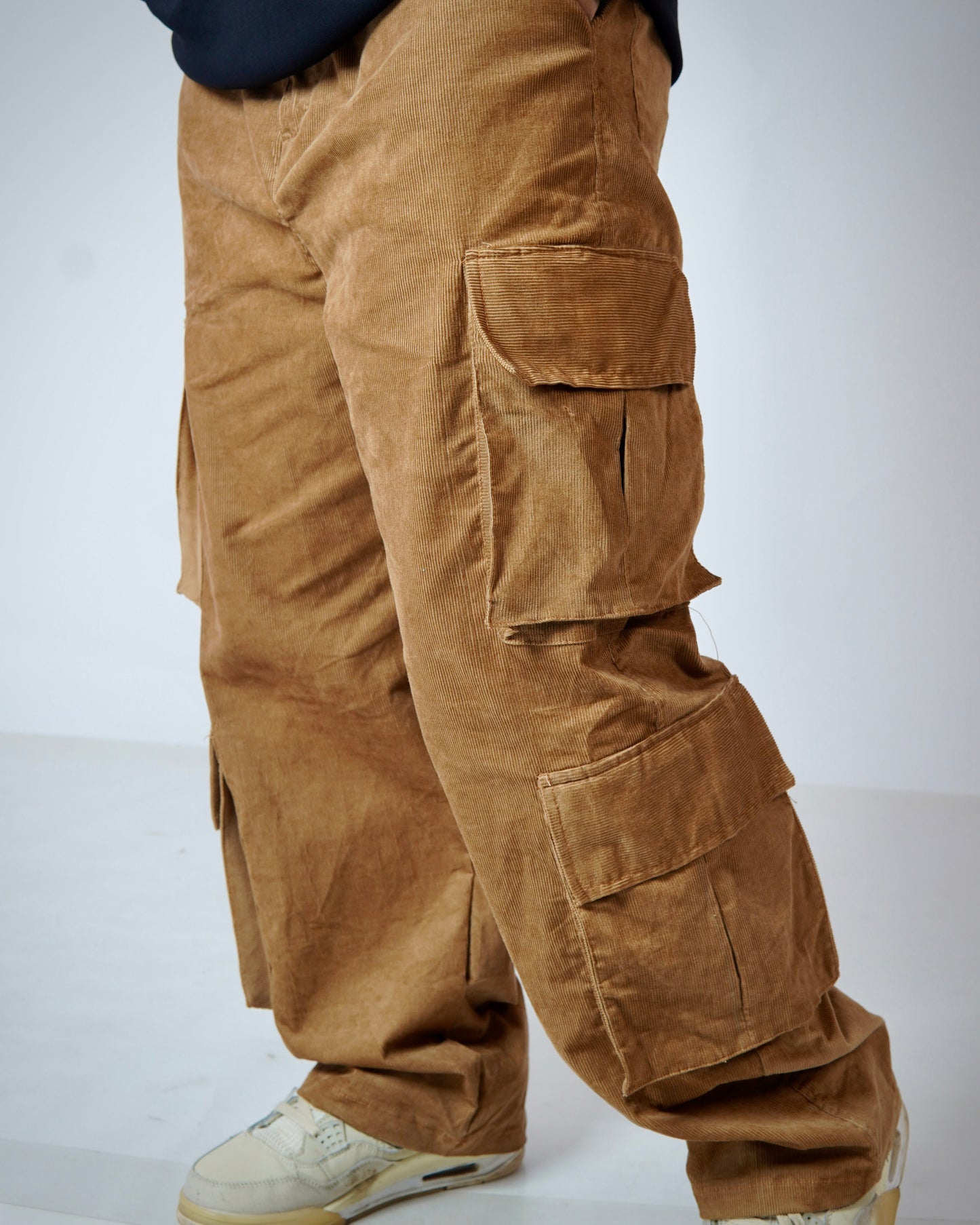 Brown Corduroy 8 Pockets Baggy Cargo Pants l Streetwear Cargo Pants l TSF