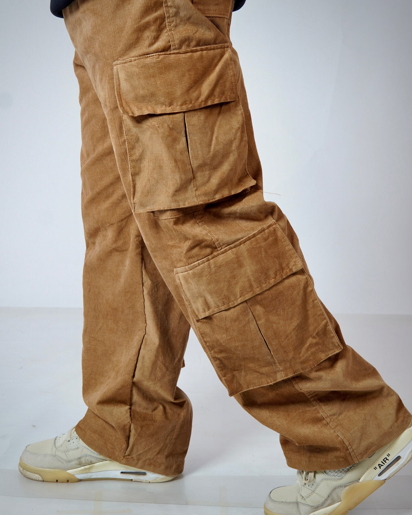 Brown Corduroy 8 Pockets Baggy Cargo Pants l Streetwear Cargo Pants l TSF