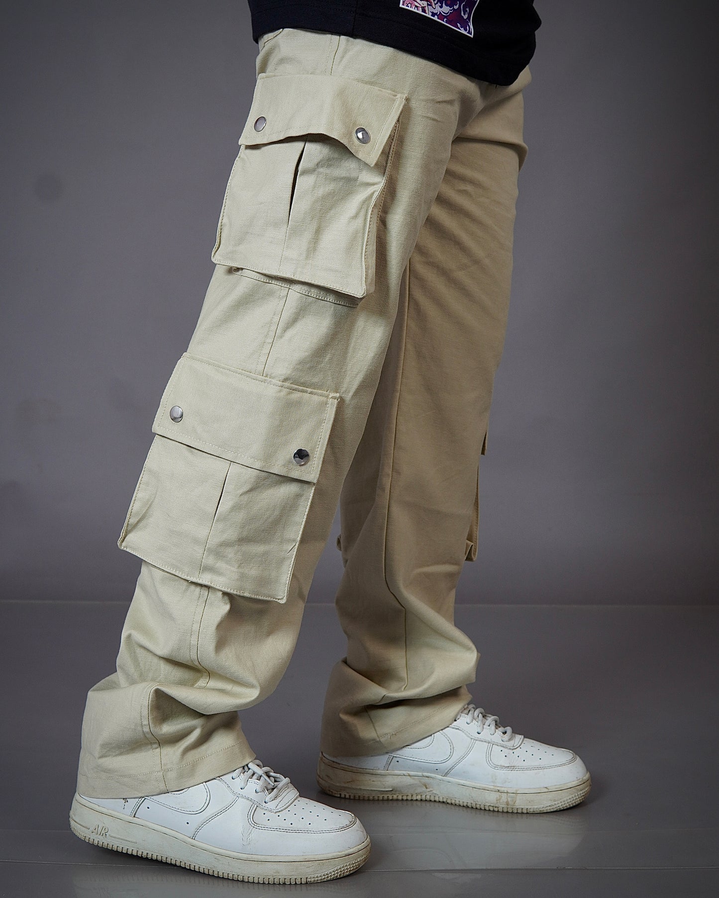 Beige Cargo 8 Pockets Pant For Mens l Premium Cargo For Mens l TSF