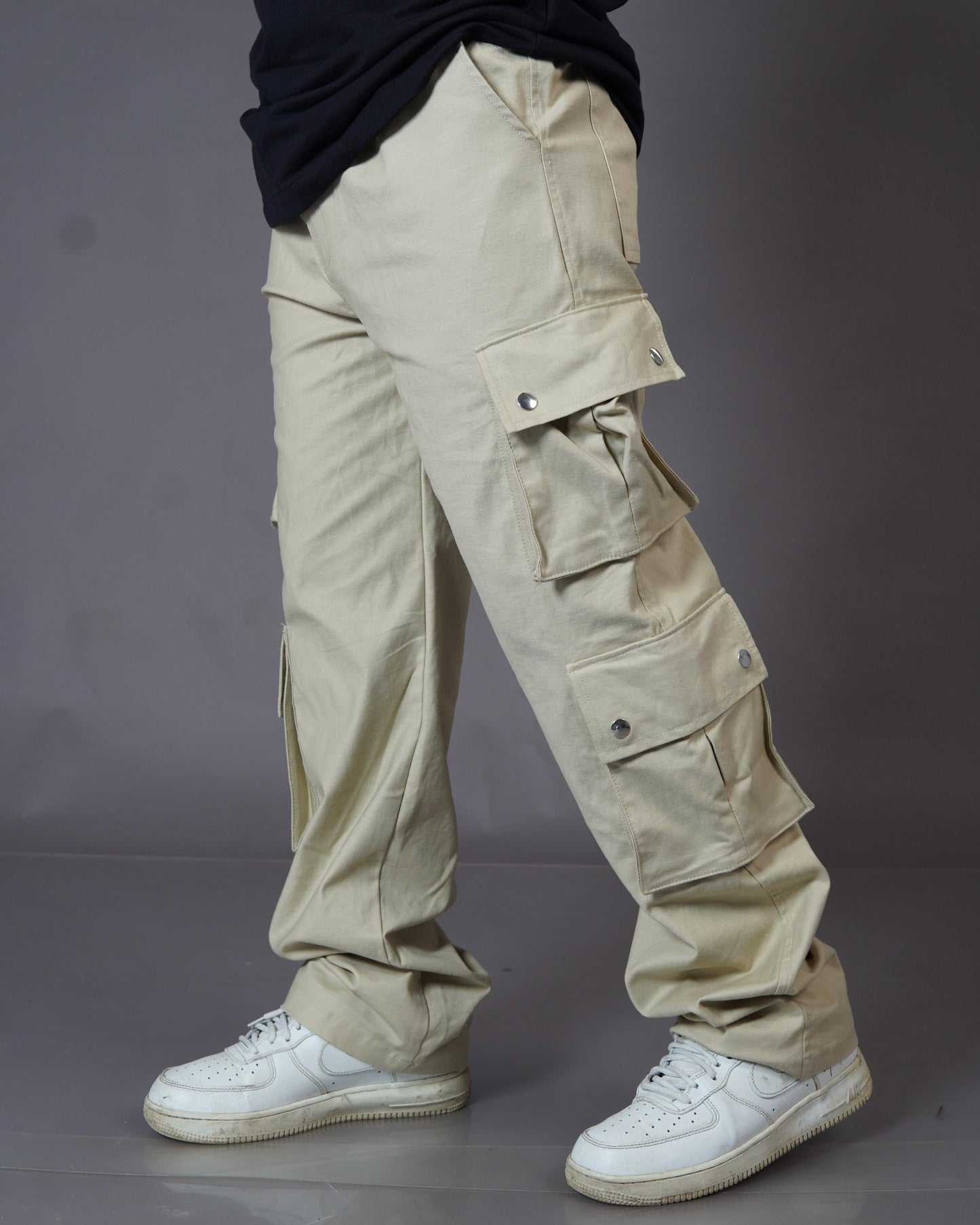 Beige Cargo 8 Pockets Pant For Mens l Premium Cargo For Mens l TSF