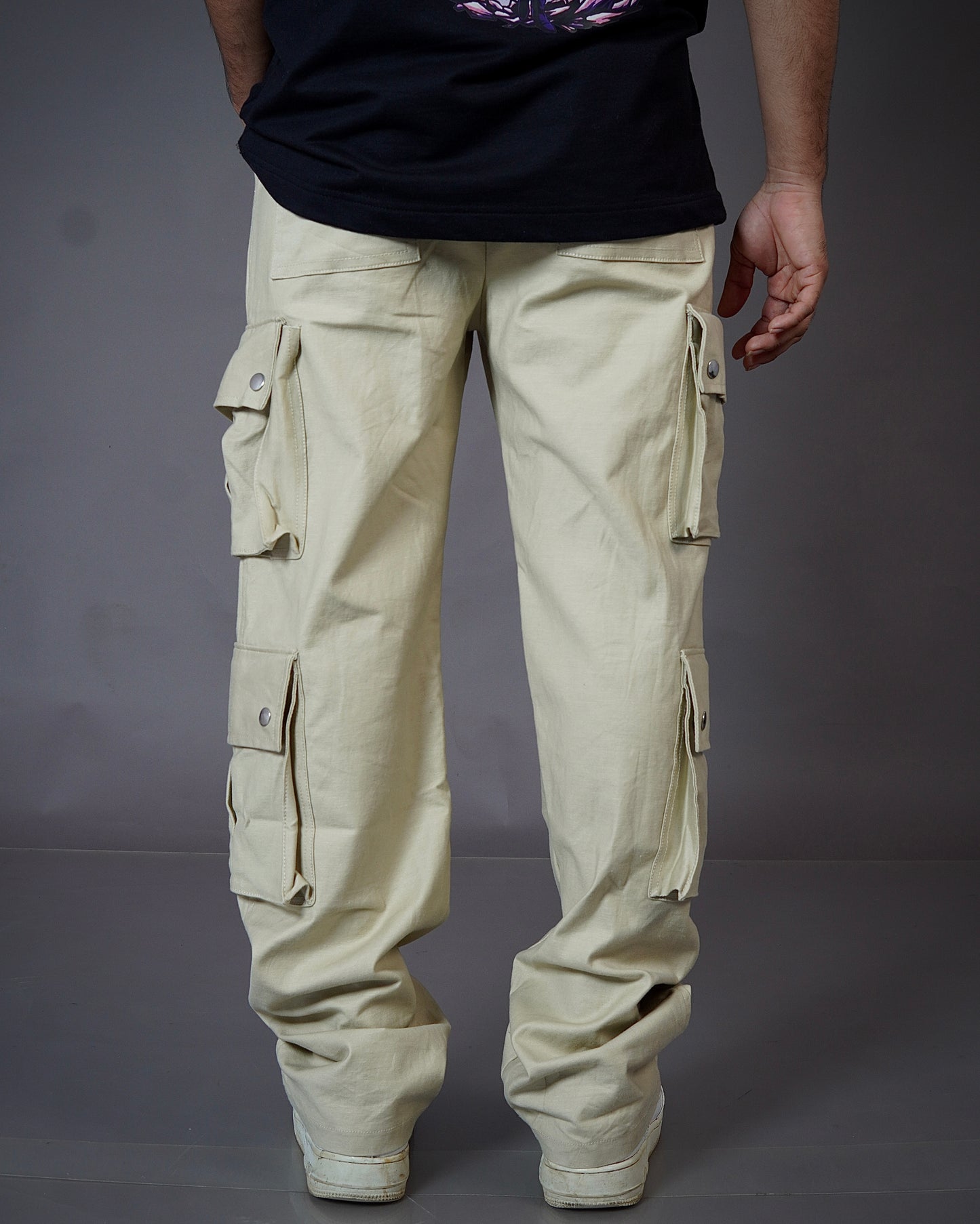 Beige Cargo 8 Pockets Pant For Mens l Premium Cargo For Mens l TSF