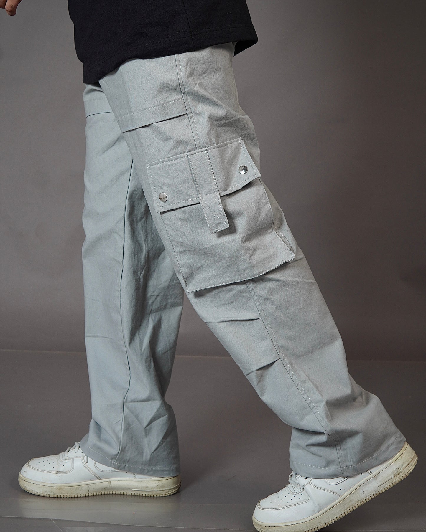 Steel Grey 8 Pocket Cargo Pant For Men l Streetwear Cargo Pant l TSF