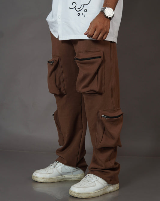 Brown Baloon Style Trackpants For Mens l Streetwear Trackpants l TSF