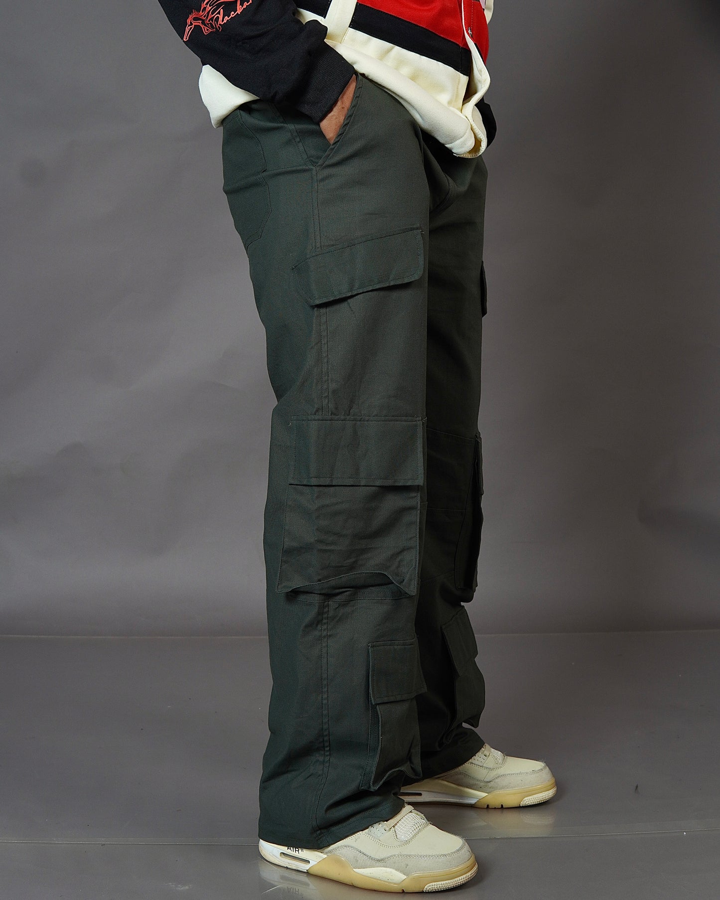 Olive Green Cargo 8 Pocket Pant For Mens l Streetwear Cargo Pants l TSF