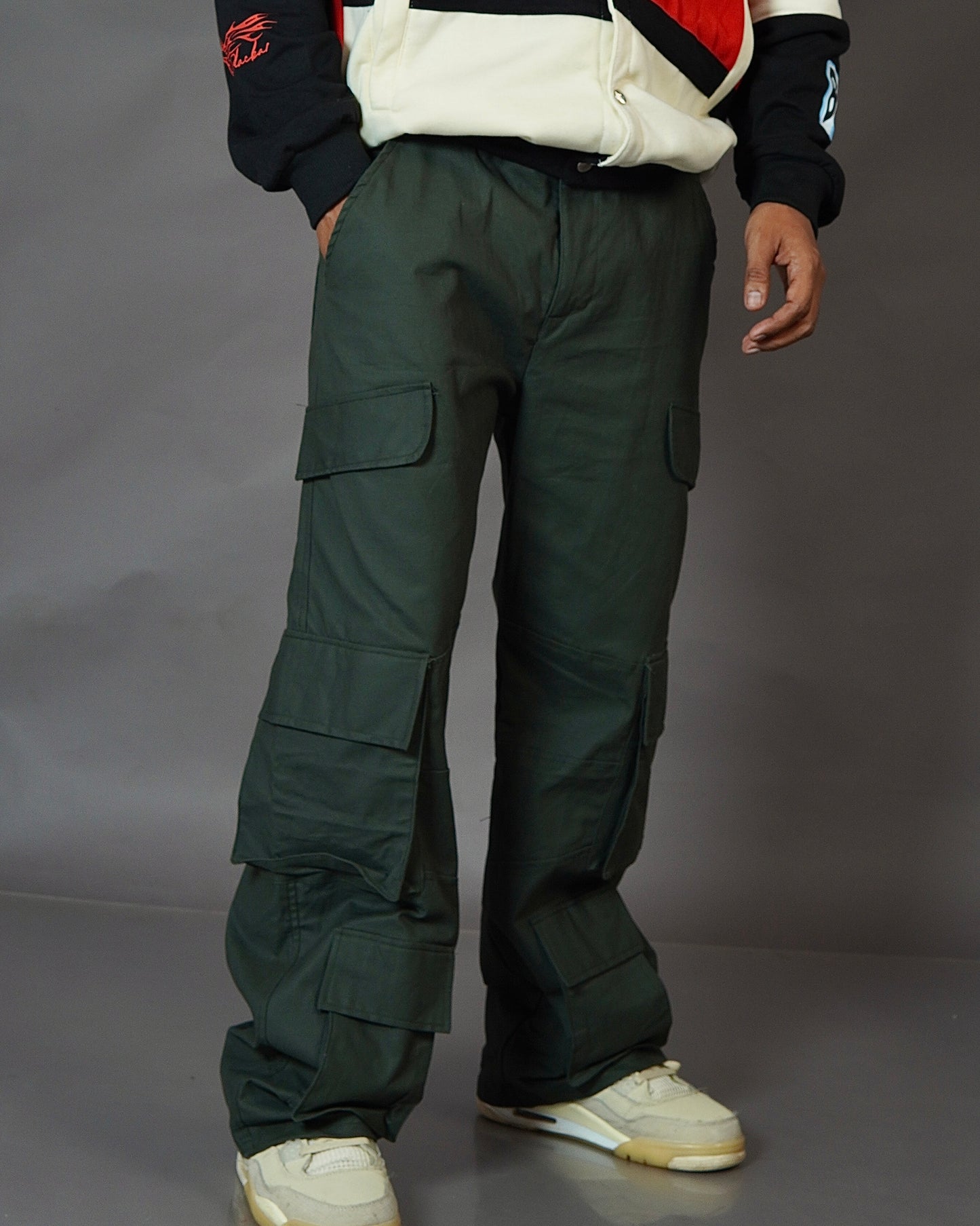 Olive Green Cargo 8 Pocket Pant For Mens l Streetwear Cargo Pants l TSF