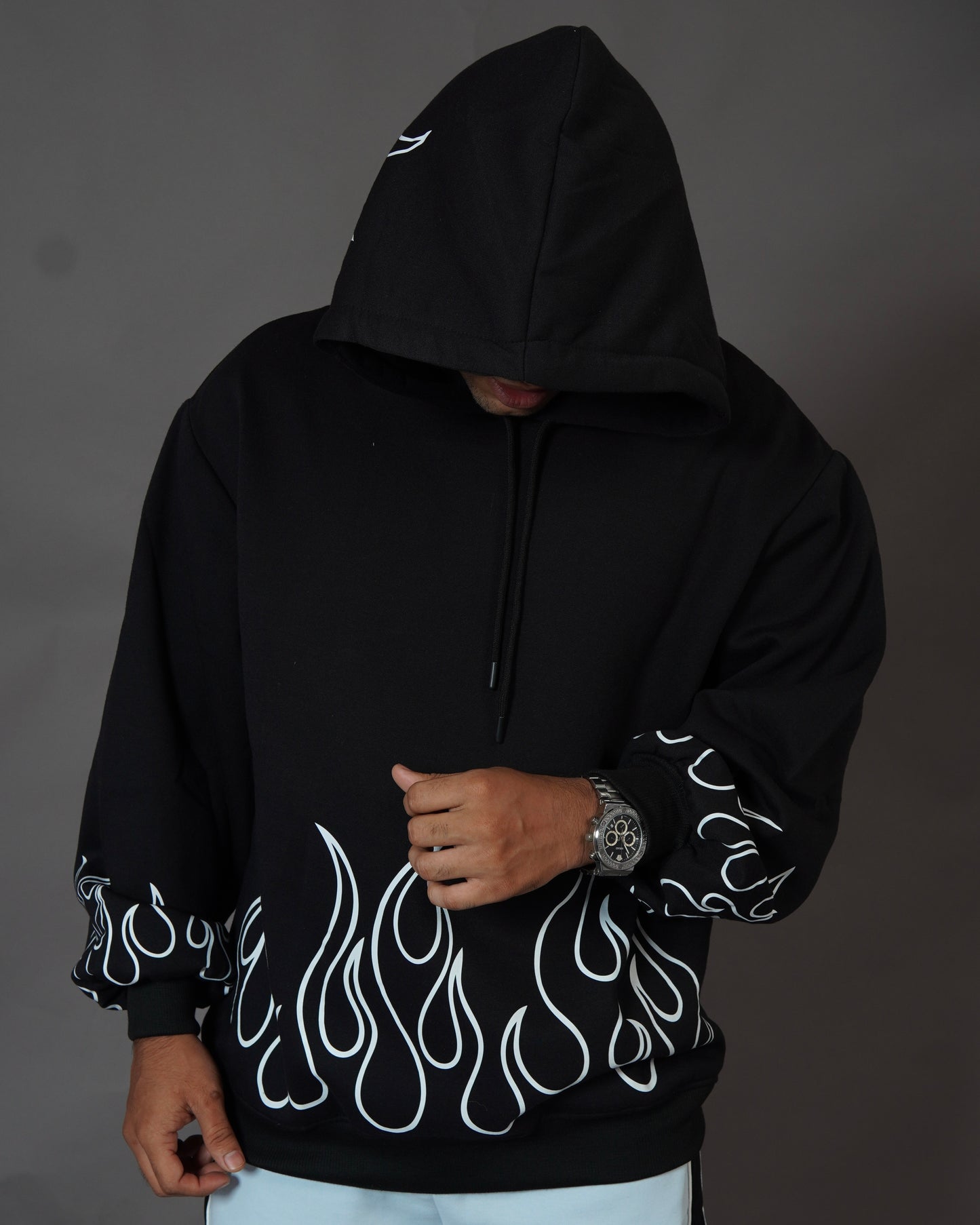 Black Flame Oversized Hoodie l Unisex Hoodie For Mens l TSF