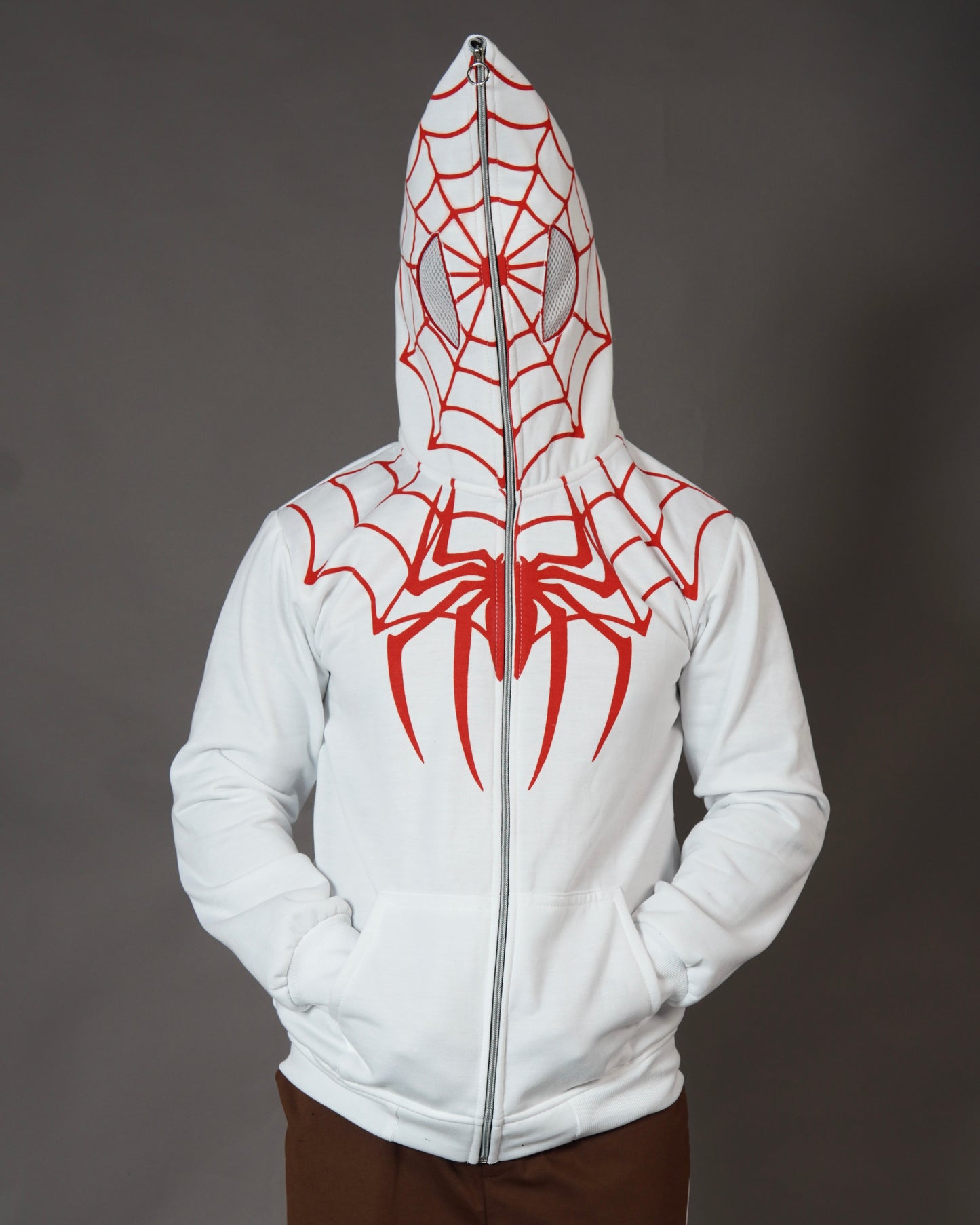 White Spiderman Hoodie Embroidery Hoodie l Unisex Hoodie l TSF