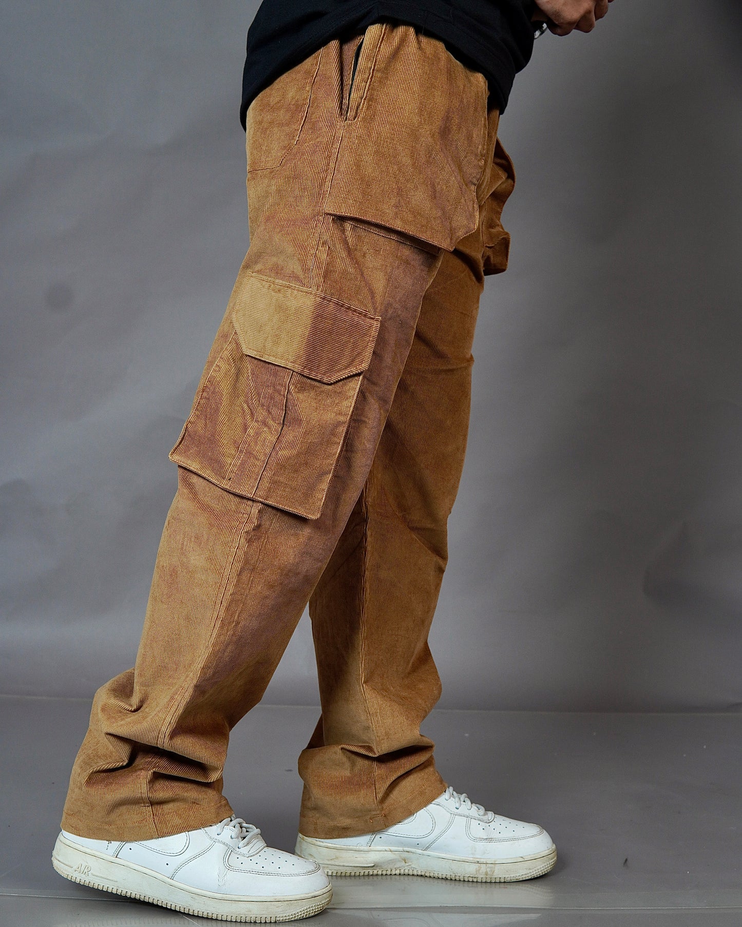 Brown Corduroy Cargo 6 Pocket Pant For Mens l Streetwear Cargo Pant l TSF