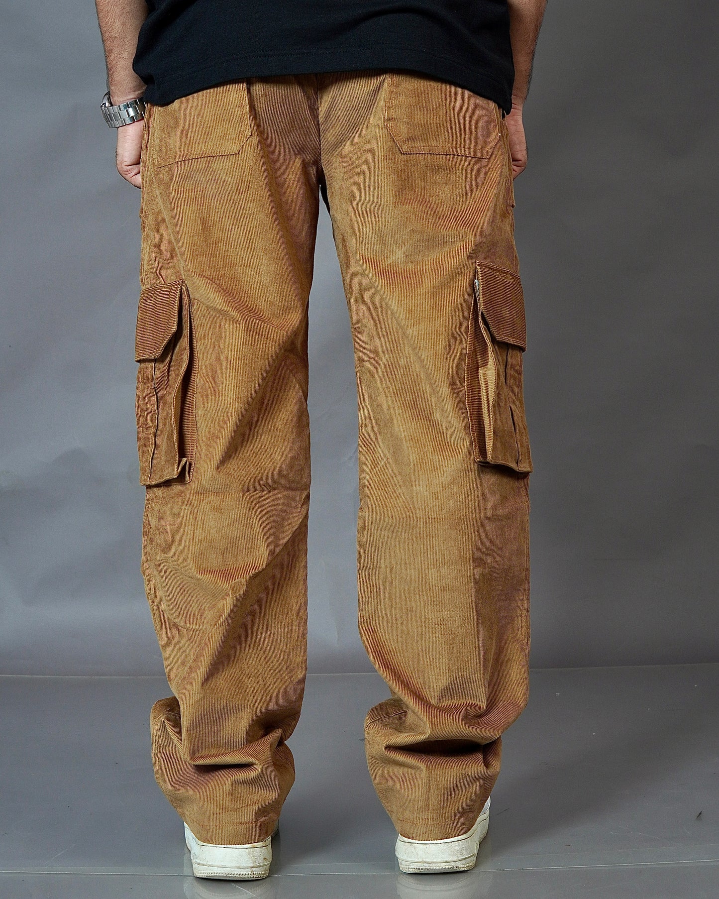 Brown Corduroy Cargo 6 Pocket Pant For Mens l Streetwear Cargo Pant l TSF