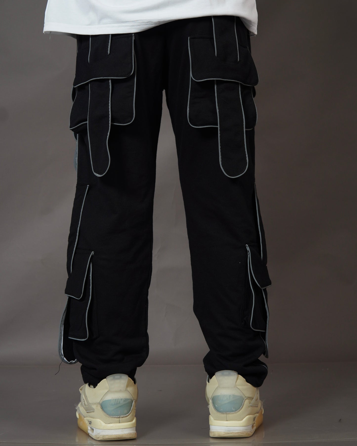 Black Color Reflective Edges Trackpants l Streetwear Trackpants l TSF