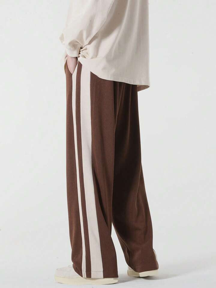 Brown Baggy Trackpants For Mens l Korean Fit