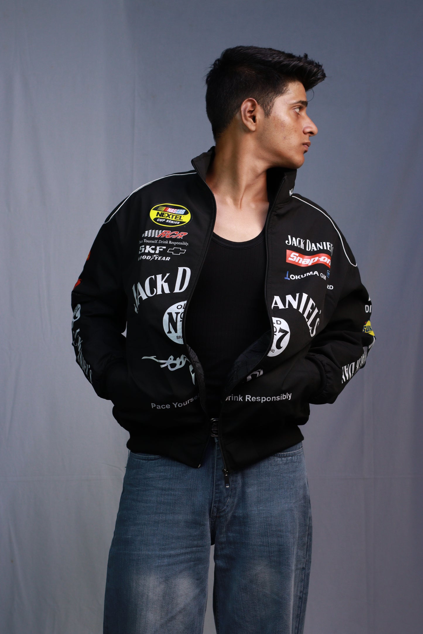 F1 JACK DANIEL'S PUFFER PRINTED  UNISEX JACKET