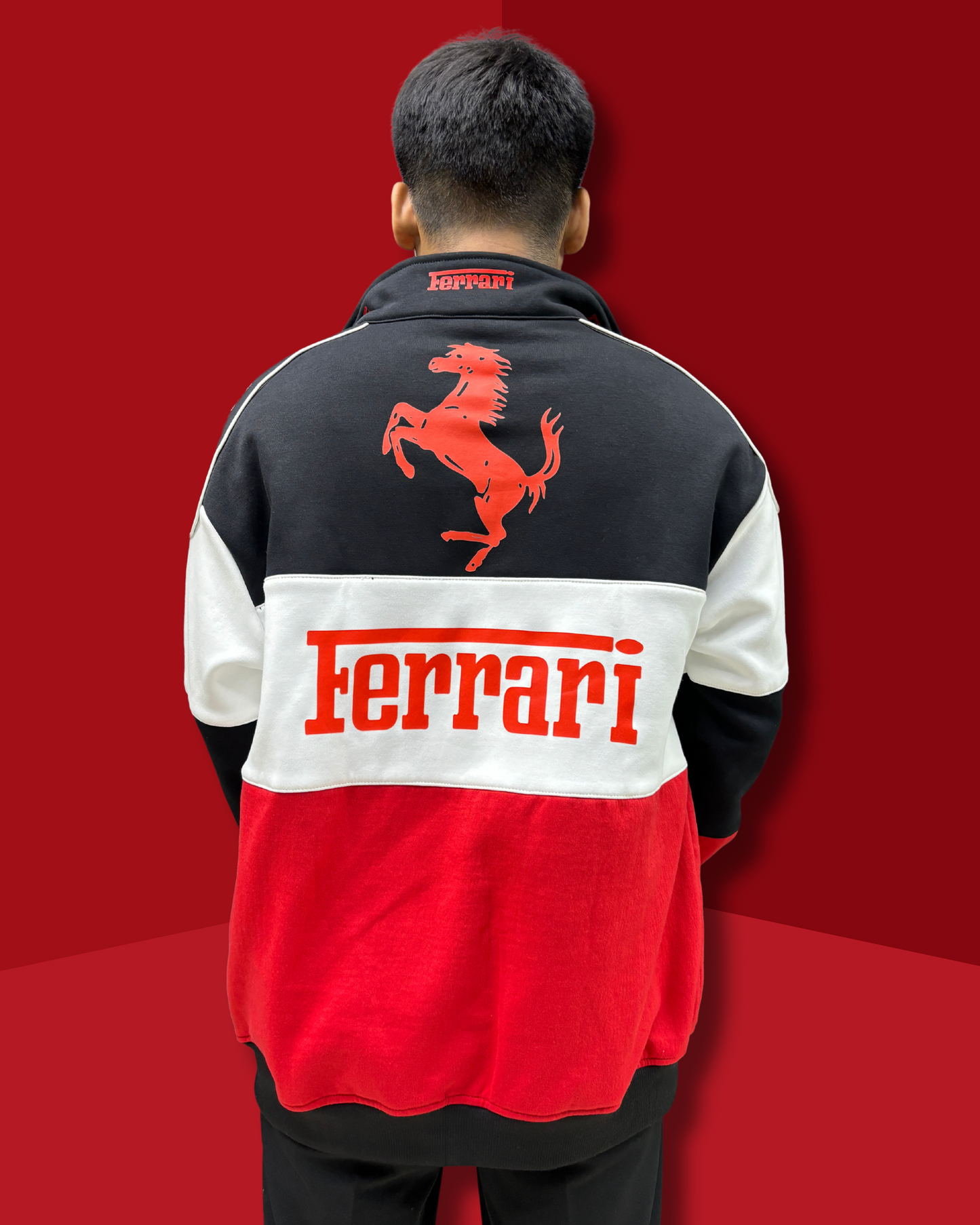 Ferrari Racing  vintage jackets | F1 red , white and black jackets | TSF | Racing jackets for men