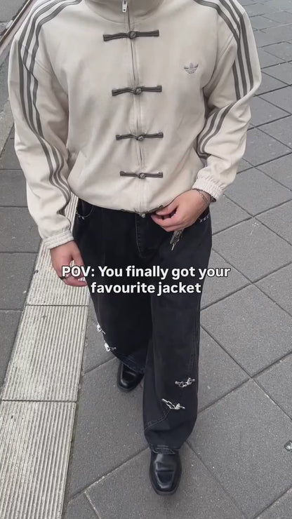 Beige CNY jacket for men & women - Chinese New Year jacket